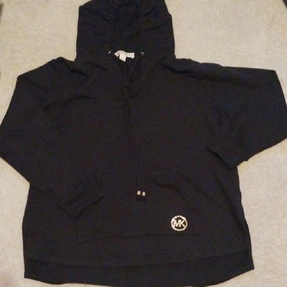 MICHAEL Michael Kors Black Hooded Terry Sweatshirt